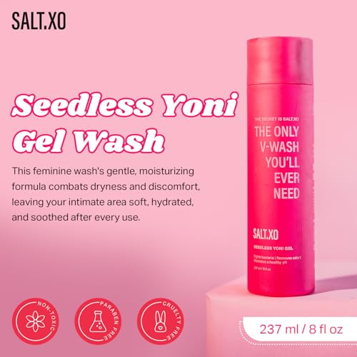 Gel de Lavado Yoni Sin Semillas salt.xo, Gel Natural para Cuidado Íntimo con Pepino y Aloe Vera, pH Balanceado, 8 Fl Oz, Libre de Crueldad - imagen 2