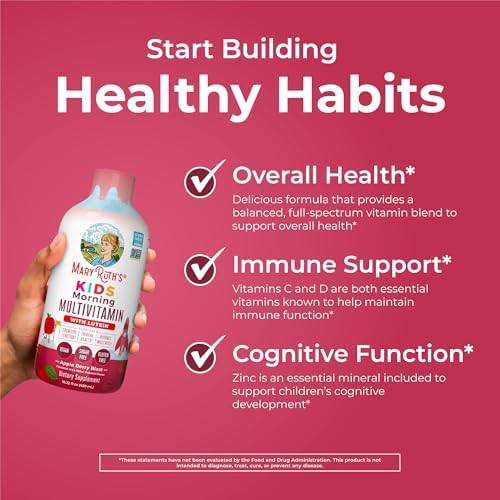 Multivitamínico Líquido para Niños MARYRUTH'S | Suplemento de Soporte Inmunológico | Vitamina C y D | Nutrientes Esenciales | Vegano | 15.22 fl oz - imagen 4