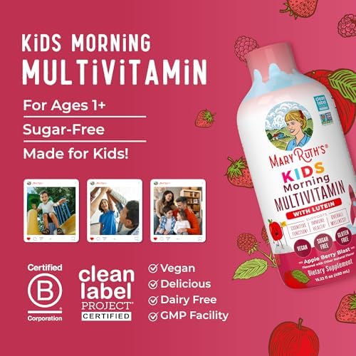 Multivitamínico Líquido para Niños MARYRUTH'S | Suplemento de Soporte Inmunológico | Vitamina C y D | Nutrientes Esenciales | Vegano | 15.22 fl oz - imagen 7