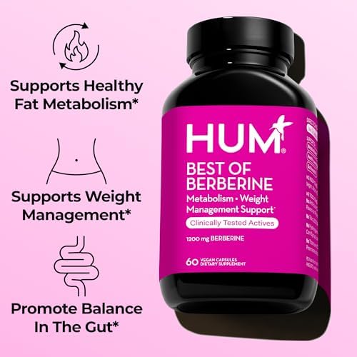 Suplemento HUM Berberina 1200mg, Potencia Pura para Bienestar Metabólico y Salud Digestiva, 60 Cápsulas con BioPerine para Máxima Absorción - imagen 2