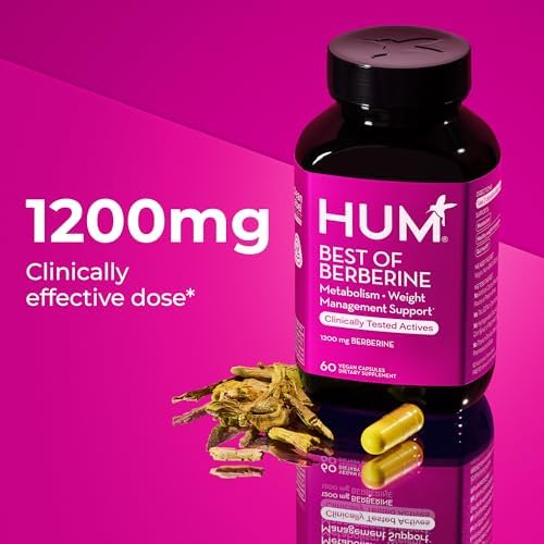Suplemento HUM Berberina 1200mg, Potencia Pura para Bienestar Metabólico y Salud Digestiva, 60 Cápsulas con BioPerine para Máxima Absorción - imagen 3