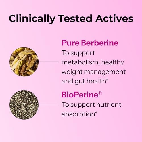 Suplemento HUM Berberina 1200mg, Potencia Pura para Bienestar Metabólico y Salud Digestiva, 60 Cápsulas con BioPerine para Máxima Absorción - imagen 4
