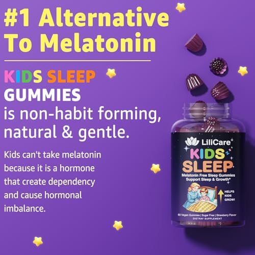 Gomitas para Dormir Niños - Suplemento de Magnesio, Calcio, D3, B6 y L Teanina | Alternativa a Melatonina para un Sueño Reparador (Paquete de 1) - imagen 7