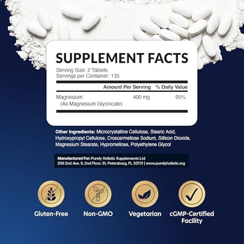 Glicinato de Magnesio 400mg | Suministro para 4+ Meses | Apoyo para Sueño, Relajación y Músculos | Suplemento Vegano de Magnesio Chelado | 270 - imagen 7