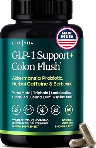 GLP-1 Soporte + Limpieza de Colon – Pérdida de Peso, Salud Digestiva y Energía – Supresor de Apetito y Quemador de Grasa – Berberina, Probiótico - imagen 1