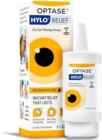 Optase HYLO Relief Gotas para Ojos Secos, 10 ml (0.33 fl oz), 300 Dosis - Gotas Sin Conservadores, Solución Hidratante Compatible con Lentes de - imagen 1