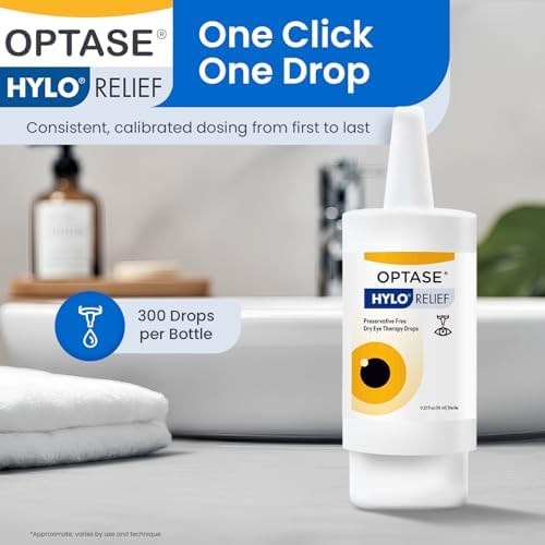 Optase HYLO Relief Gotas para Ojos Secos, 10 ml (0.33 fl oz), 300 Dosis - Gotas Sin Conservadores, Solución Hidratante Compatible con Lentes de - imagen 3