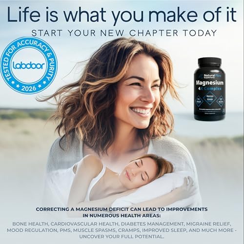 Suplemento Natural Flow 4X Complejo de Magnesio — 200mg de Mg Elemental — Glicinato, Taurato, Malato y Orotato — Apoyo para Sueño, Calma y Músculos — - imagen 4