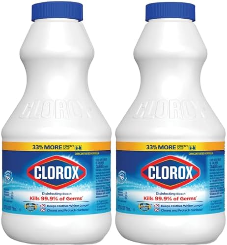 Clorox Limpiador Desinfectante Regular, Paquete de 2 Botellas de 24 oz, Blanqueador Líquido Concentrado, Elimina Moho, Manchas y Más - imagen 1