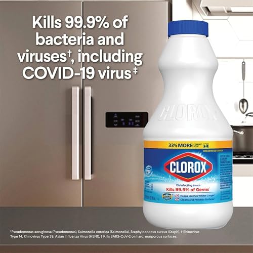 Clorox Limpiador Desinfectante Regular, Paquete de 2 Botellas de 24 oz, Blanqueador Líquido Concentrado, Elimina Moho, Manchas y Más - imagen 7