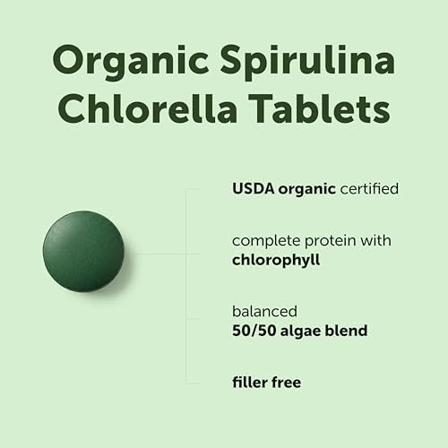 Tabletas de Espirulina y Clorella Orgánicas Micro Ingredients, 720 Contenidos | Suministro para 4 Meses | Mezcla 50/50 de Algas | Pared Celular Rota - imagen 3
