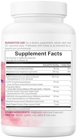 Suplementos Avanzados Micro Ingredients Saffron+, 60 Cápsulas Veganas – 10 en 1 con Extracto de Azafrán, Vitamina C Liposoluble, Magnesio, Cúrcuma y - imagen 6