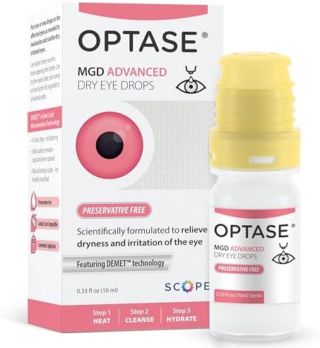 Optase MGD Gotas Avanzadas para Ojos Secos, 0.33 fl oz - Gotas Libres de Conservadores y con Lípidos - Lágrimas Artificiales Claras - Compatibles con - imagen 1