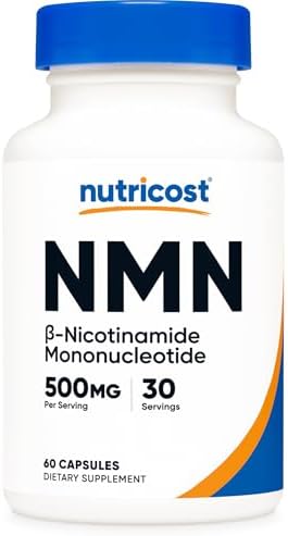 Nutricost NMN (Mononucleótido de Nicotinamida) 500mg, 60 Cápsulas - Apto para Vegetarianos, Sin Gluten, Sin OGM, 30 Porciones - imagen 1