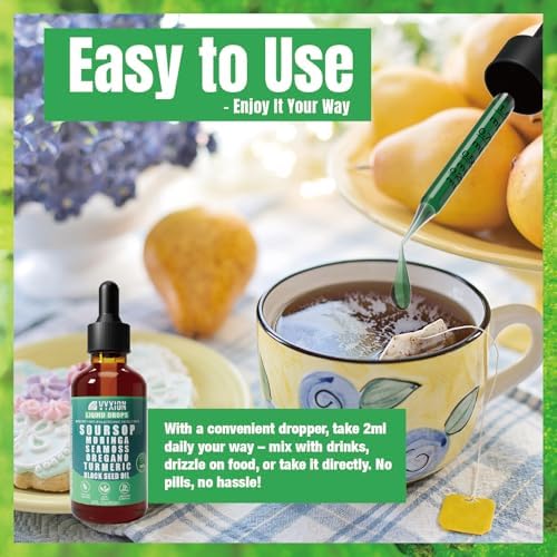 Gotas Líquidas Amargas de Guanábana 10 en 1 con Musgo Marino, Moringa, Cúrcuma, Aceite de Semilla Negra, Orégano y Ashwagandha | Extractos Herbales - imagen 6