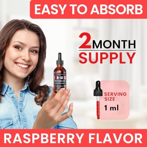 VITBOOST Gotas Líquidas Veganas de B-12 – 60 x 5000 mcg Suplemento Sublingual de Methylcobalamin Sabor Frambuesa | Máxima Absorción y Energía | Sin - imagen 5