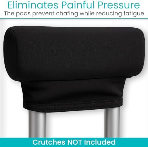 Almohadillas y Agarraderas Vive Premium para Muletas - Cómodas, Transpirables y Lavables a Máquina - Fundas que Reducen Olores y Humedad para Adultos - imagen 4