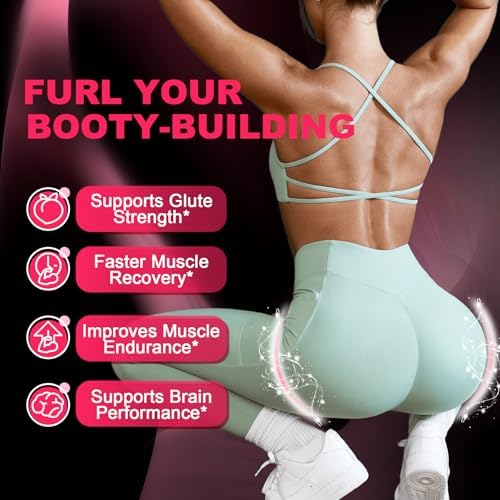 Creatina para Mujeres, Gomas de Creatina Monohidratada con Colágeno, BCAA, L-Carnitina y Taurina, Sabor Fresa, Suplemento Energético Sin Azúcar, 120 - imagen 2