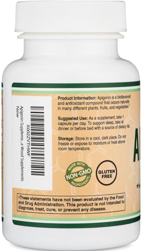 Suplemento de Apigenina - 50mg por Cápsula, 120 Contenidos (Bioflavonoide Potente de Té de Manzanilla para Relajación, Sueño y Ánimo) Flavonoles - imagen 7