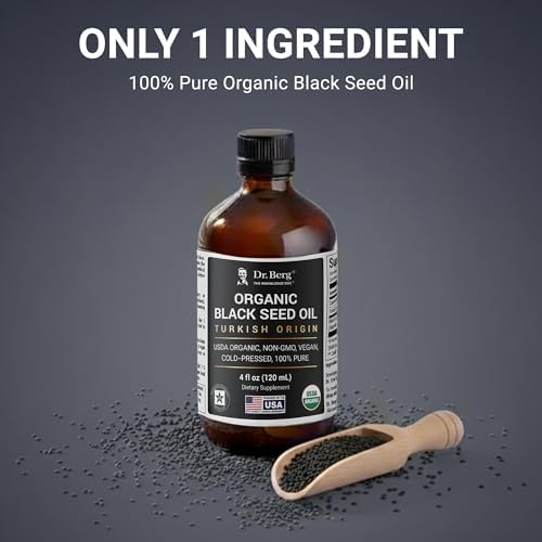 Aceite de Semilla Negra Orgánico Dr. Berg – Aceite de Comino Negro 100% Puro – USDA Orgánico, Halal, Vegano – Para Cabello, Piel y Sistema - imagen 3