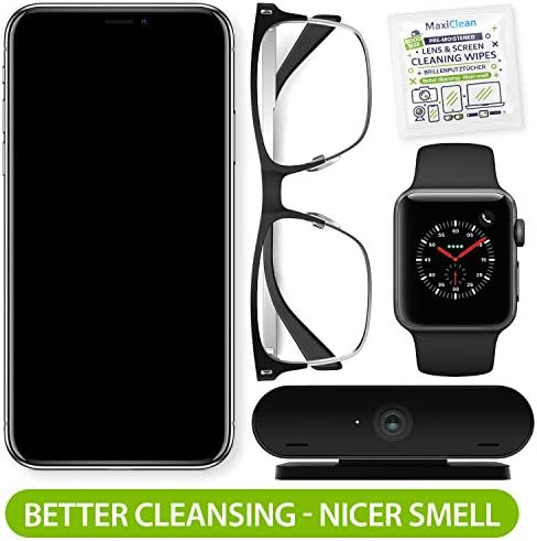 Toallitas de Limpieza MAXI CLEAN 440 Paquete para Lentes, Prehumedecidas y Envase Individual, Limpieza Sin Rayas para Gafas y Pantallas, 5.5 x 4.7 - imagen 3