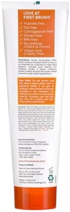 Pasta Dental Herbal Himalaya Botanique con Cúrcuma y Aceite de Coco, Blanqueadora, Sin Flúor, SLS y Sabores Artificiales, Vegana, 4 Oz, Paquete de 4 - imagen 3