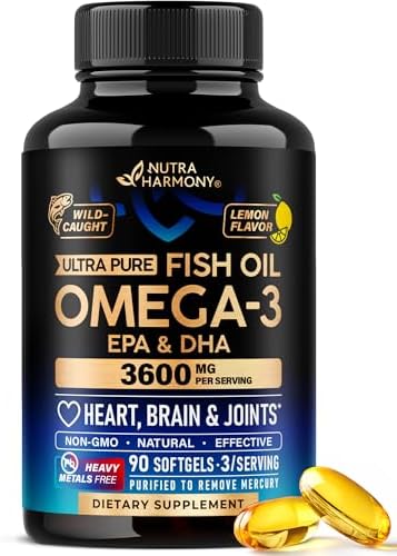 Aceite de Pescado Omega 3 3600 mg - Suplemento Omega 3 | EPA & DHA - Libre de Metales Pesados - Apoyo para Corazón, Cerebro y Articulaciones - Aceite - imagen 1
