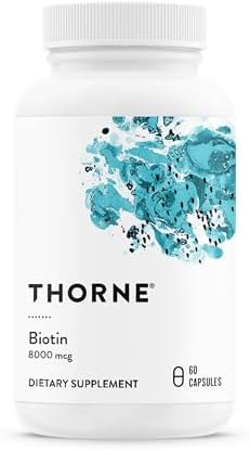 THORNE - Suplemento de Biotina - Vitamina B7 para Cabello, Uñas, Piel y Metabolismo Saludable - 60 Cápsulas Sin Gluten, Lácteos ni Soja - imagen 1