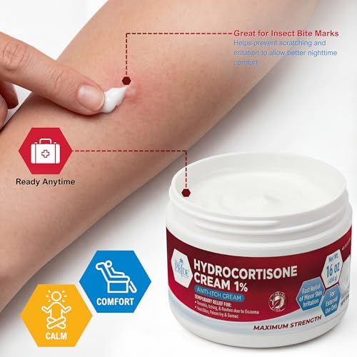 Crema Hidrocortisona MED Pride 1% a Granel 16 Oz - Alivio Máximo para Picazón por Eczema, Dermatitis, Erupciones y Picaduras de Mosquito - imagen 5