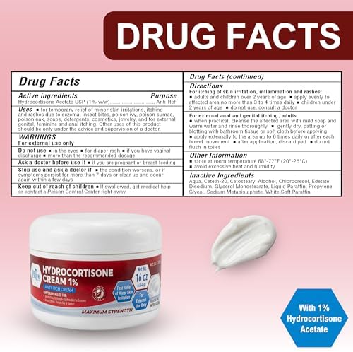 Crema Hidrocortisona MED Pride 1% a Granel 16 Oz - Alivio Máximo para Picazón por Eczema, Dermatitis, Erupciones y Picaduras de Mosquito - imagen 8