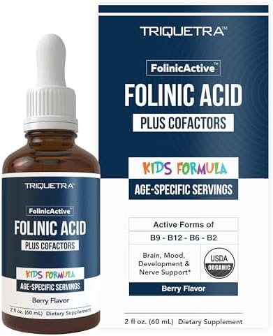FolinicActive Kids Orgánico - Ácido Folínico + B12, B6 y B2 - Apoyo Suave a la Metilación para Ánimo, Energía y Cognición, Dosis Ajustable para Niños - imagen 1