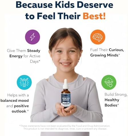 FolinicActive Kids Orgánico - Ácido Folínico + B12, B6 y B2 - Apoyo Suave a la Metilación para Ánimo, Energía y Cognición, Dosis Ajustable para Niños - imagen 4