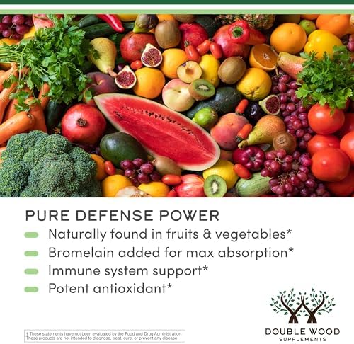 Quercetina con Bromelina - 96% Alta Pureza - 120 Cápsulas (1,200mg por Porción) - Apoya la Salud Inmunológica en Hombres y Mujeres (Vegano, Terceros - imagen 3