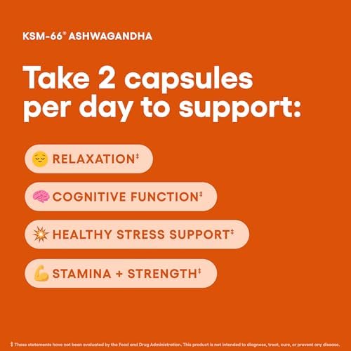 KSM-66 Ashwagandha en Polvo de Raíz - 1,000mg Orgánico con Pimienta Negra - 5% Withanolides - Apoyo para Estrés, Ánimo y Rendimiento - 60 Cápsulas - imagen 3
