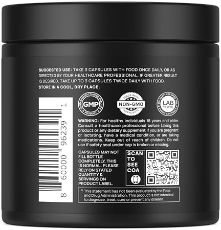 Suplemento de Tongkat Ali 200x para Hombres con Extracto de Fadogia Agrestis - 10% Eurycomanone - Mayor Potencia para Crecimiento Muscular y Aumento - imagen 8