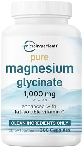 Glicinato de Magnesio Puro 1,000mg, 300 Cápsulas | 100% Quelado para Máxima Absorción | Enriquecido con Vitamina C | Solo Ingredientes Activos - imagen 1