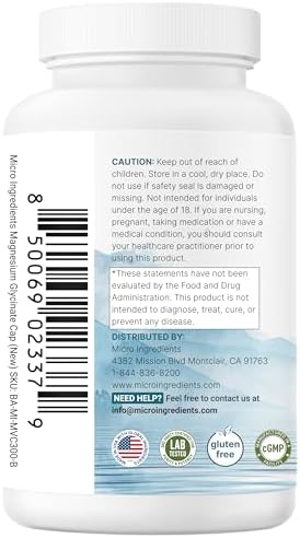 Glicinato de Magnesio Puro 1,000mg, 300 Cápsulas | 100% Quelado para Máxima Absorción | Enriquecido con Vitamina C | Solo Ingredientes Activos - imagen 8