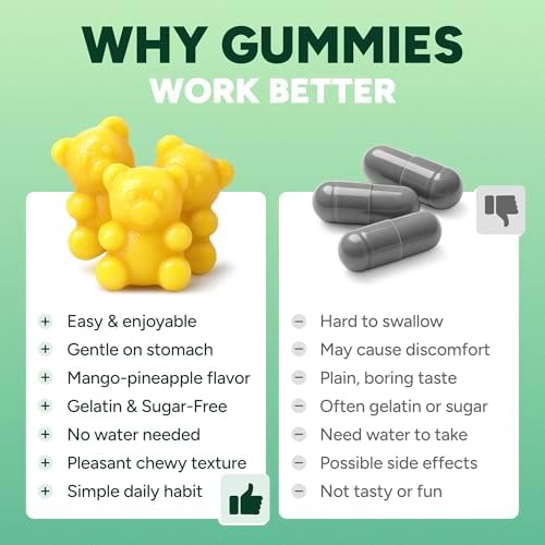 Gomitas GLP-1 para Control de Apetito – Suplemento Sin Azúcar con Berberina, Canela, Cúrcuma, Garcinia y Cetonas de Frambuesa – Digestión, Pérdida de - imagen 4