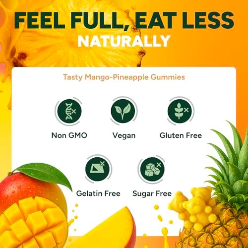 Gomitas GLP-1 para Control de Apetito – Suplemento Sin Azúcar con Berberina, Canela, Cúrcuma, Garcinia y Cetonas de Frambuesa – Digestión, Pérdida de - imagen 8