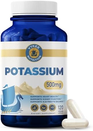 Cápsulas de Citrato de Potasio Vykee Nutrition - Suplemento para Balance Electrolítico, Salud Muscular y Cardiaca - Vegano, No Transgénico, Sin - imagen 1