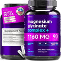 Glicinato de Magnesio 1160mg + Aloe Vera, Complejo D3 y K2, 90 Cápsulas - Alta Absorción, No Laxante - Soporte para Función Muscular y Metabolismo - imagen 1