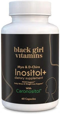 Suplemento de Inositol Black Girl Vitamins, 2000mg Myo + 50mg D-Chiro, Cápsulas Veganas para Equilibrio Hormonal y Bienestar Menstrual, 60 Cápsulas - imagen 1