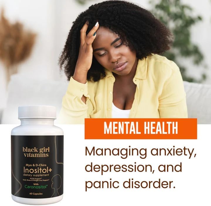 Suplemento de Inositol Black Girl Vitamins, 2000mg Myo + 50mg D-Chiro, Cápsulas Veganas para Equilibrio Hormonal y Bienestar Menstrual, 60 Cápsulas - imagen 5