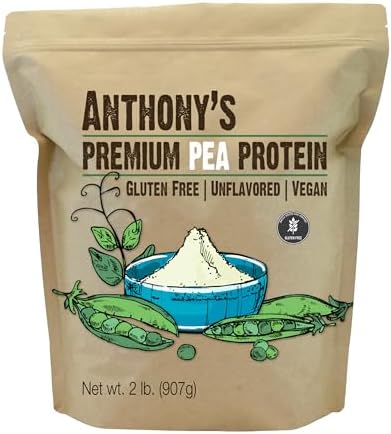 Proteína de Guisante Premium de Anthony's, 2 lb, Vegana, Sin Gluten, Sin Sabor, Apta para Keto, Hecha de Guisantes - imagen 1