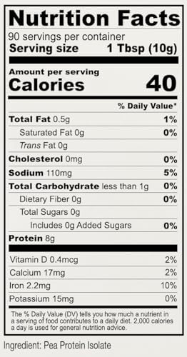 Proteína de Guisante Premium de Anthony's, 2 lb, Vegana, Sin Gluten, Sin Sabor, Apta para Keto, Hecha de Guisantes - imagen 3