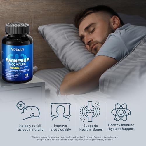 Suplemento Complejo de Magnesio 7 Avanzado con 7 Formas de Magnesio, Zinc, Vitamina D3 y B6 para Sueño y Músculos, 60 Cápsulas - imagen 5