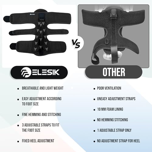Férula Nocturna ELESIK para Fascitis Plantar y Caída del Pie, Alivio para Tendinitis de Aquiles, Talla Única, Color Negro - imagen 6