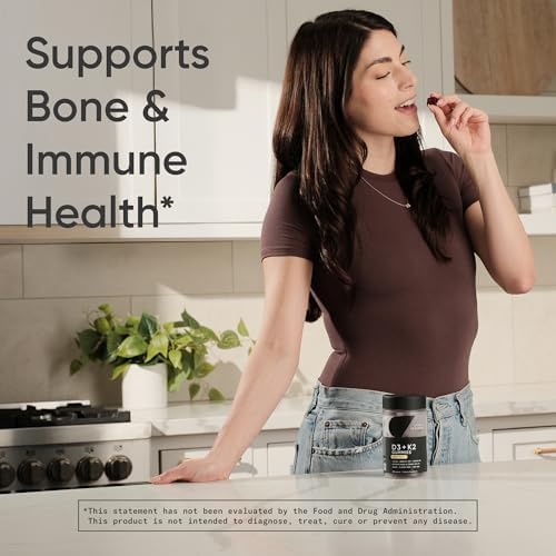 Gomitas Veganas Sin Azúcar Sports Research® con Vitamina D3 + K2 - 125mcg (5000iu) D y 100mcg K Mk7 - 60 Piezas para Huesos y Salud Inmunológica - imagen 7