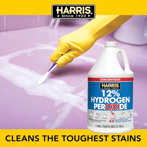 Peróxido de Hidrógeno HARRIS 12% Concentrado, 128oz, Ideal para Cocina, Baño, Lavandería, Hogar y Jardín con Embudo de Llenado Fácil - imagen 3