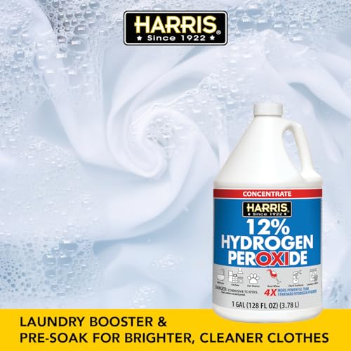 Peróxido de Hidrógeno HARRIS 12% Concentrado, 128oz, Ideal para Cocina, Baño, Lavandería, Hogar y Jardín con Embudo de Llenado Fácil - imagen 4